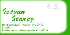 istvan starcz business card